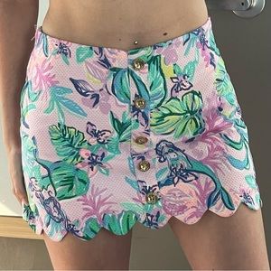 Lilly Pulitzer Kaylie Button Front Mini Skirt